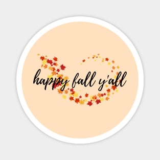 Happy Fall Y'all Fall Time Autumn Leaves Magnet